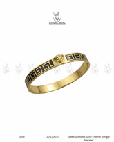 Greek Goddess Gold Enamel Bangle Bracelet | ZAROSH JEWEL